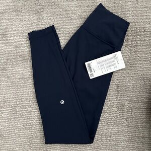 NWT Lululemon size 6 wunder train high rise tight true navy
